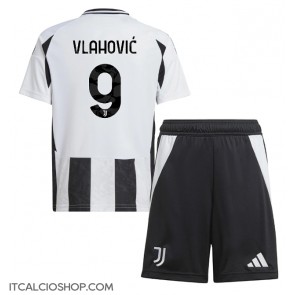 Juventus Dusan Vlahovic #9 Prima Maglia Bambino 2024-25 Manica Corta (+ Pantaloni corti)